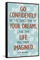 Live the Life You Have Imagined Thoreau Quote Art Print Poster-null-Framed Stretched Canvas