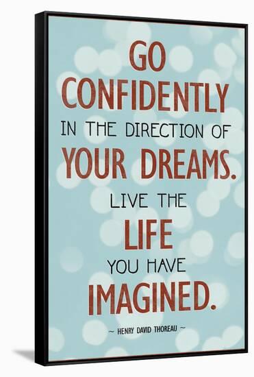 Live the Life You Have Imagined Thoreau Quote Art Print Poster-null-Framed Stretched Canvas