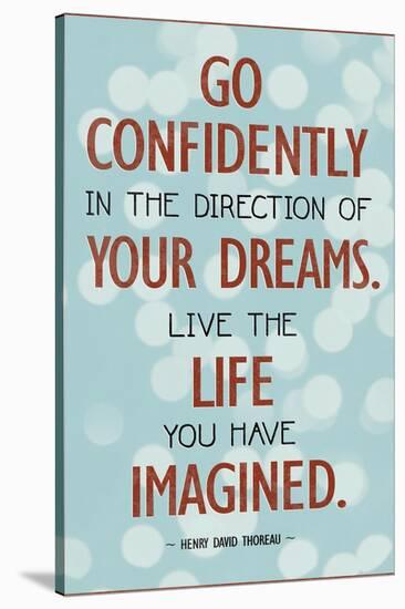 Live the Life You Have Imagined Thoreau Quote Art Print Poster-null-Stretched Canvas