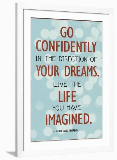 Live the Life You Have Imagined Thoreau Quote Art Print Poster-null-Framed Art Print