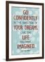 Live the Life You Have Imagined Thoreau Quote Art Print Poster-null-Framed Art Print