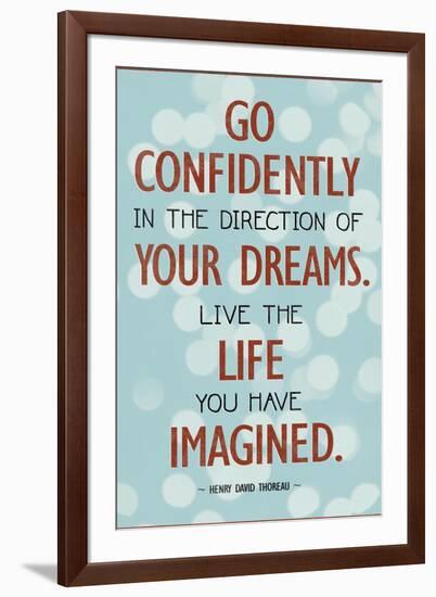 Live the Life You Have Imagined Thoreau Quote Art Print Poster-null-Framed Art Print