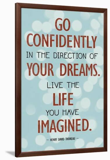 Live the Life You Have Imagined Thoreau Quote Art Print Poster-null-Framed Art Print