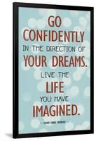 Live the Life You Have Imagined Thoreau Quote Art Print Poster-null-Framed Art Print