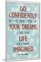 Live the Life You Have Imagined Thoreau Quote-null-Mounted Art Print