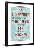 Live the Life You Have Imagined Thoreau Quote-null-Framed Art Print