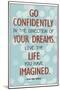 Live the Life You Have Imagined Thoreau Quote-null-Mounted Art Print