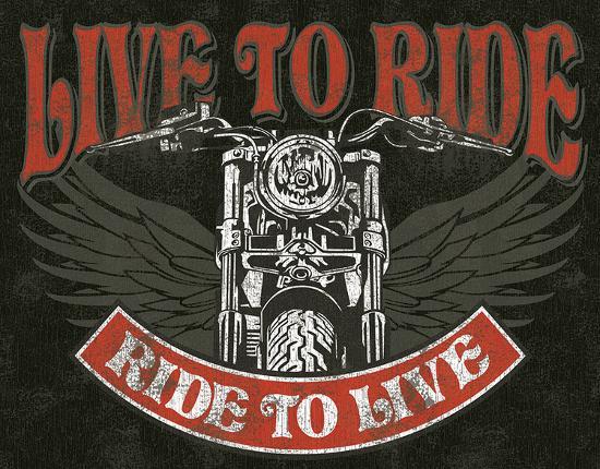 'Live to Ride - Bike' Tin Sign | AllPosters.com
