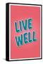 Live Well-null-Framed Stretched Canvas