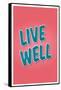 Live Well-null-Framed Stretched Canvas