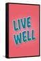 Live Well-null-Framed Stretched Canvas