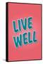 Live Well-null-Framed Stretched Canvas