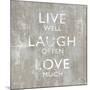 Live Well-Jamie MacDowell-Mounted Art Print