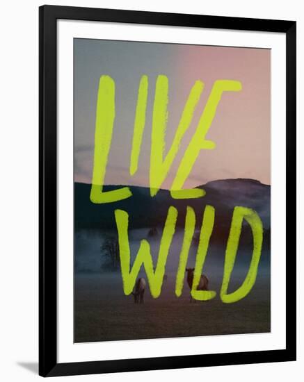 Live Wild Elk-Leah Flores-Framed Premium Giclee Print