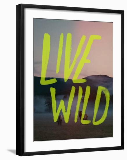 Live Wild Elk-Leah Flores-Framed Giclee Print