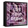 Live Your Dream-Swedish Marble-Framed Stretched Canvas