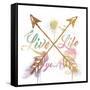 Live Your Life Gold-OnRei-Framed Stretched Canvas