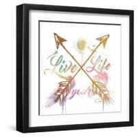 Live Your Life Gold-OnRei-Framed Art Print