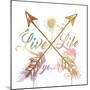 Live Your Life Gold-OnRei-Mounted Art Print