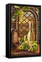 Livermore, California - Chardonnay-Lantern Press-Framed Stretched Canvas