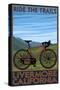 Livermore, California - Mountain Bike Scene-Lantern Press-Stretched Canvas