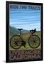 Livermore, California - Mountain Bike Scene-Lantern Press-Framed Art Print