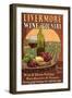 Livermore, California - Wine-Lantern Press-Framed Art Print