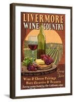 Livermore, California - Wine-Lantern Press-Framed Art Print