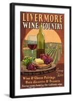 Livermore, California - Wine-Lantern Press-Framed Art Print