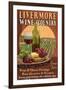 Livermore, California - Wine-Lantern Press-Framed Art Print