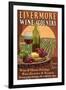 Livermore, California - Wine-Lantern Press-Framed Art Print