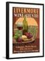 Livermore, California - Wine-Lantern Press-Framed Art Print