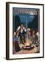 Livermore, Colorado - Cowboy Campfire Story Telling-Lantern Press-Framed Art Print