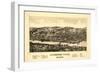 Livermore Falls, Maine - Panoramic Map-Lantern Press-Framed Art Print