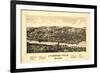 Livermore Falls, Maine - Panoramic Map-Lantern Press-Framed Premium Giclee Print