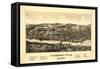 Livermore Falls, Maine - Panoramic Map-Lantern Press-Framed Stretched Canvas