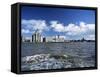 Liverpool and the River Mersey, Merseyside, England, United Kingdom-Chris Nicholson-Framed Stretched Canvas