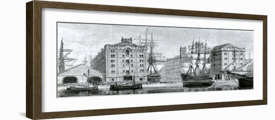 Liverpool Docks 1876-null-Framed Photographic Print