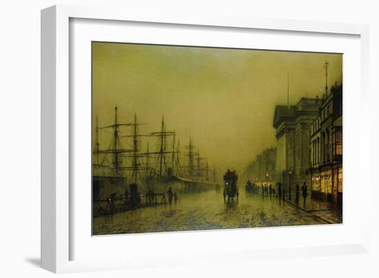 Liverpool Docks Customs House and Salthouse Docks, Liverpool-John Atkinson Grimshaw-Framed Giclee Print