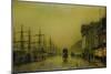 Liverpool Docks Customs House and Salthouse Docks, Liverpool-John Atkinson Grimshaw-Mounted Giclee Print