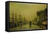 Liverpool Docks Customs House and Salthouse Docks, Liverpool-John Atkinson Grimshaw-Framed Stretched Canvas