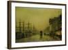 Liverpool Docks Customs House and Salthouse Docks, Liverpool-John Atkinson Grimshaw-Framed Giclee Print