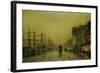 Liverpool Docks Customs House and Salthouse Docks, Liverpool-John Atkinson Grimshaw-Framed Giclee Print