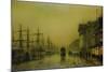 Liverpool Docks Customs House and Salthouse Docks, Liverpool-John Atkinson Grimshaw-Mounted Giclee Print