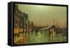 Liverpool Docks-John Atkinson Grimshaw-Framed Stretched Canvas