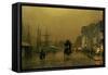 Liverpool Docks-John Atkinson Grimshaw-Framed Stretched Canvas
