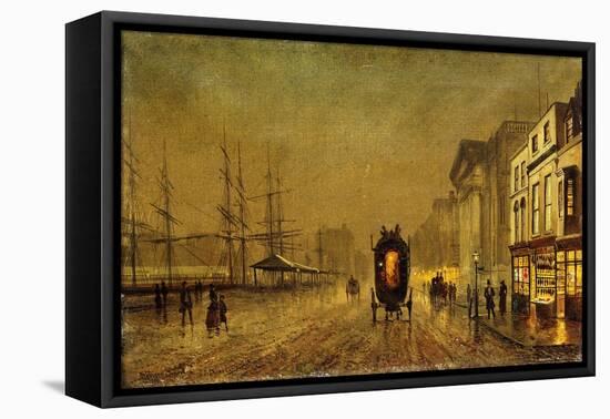 Liverpool Docks-John Atkinson Grimshaw-Framed Stretched Canvas