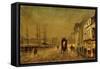 Liverpool Docks-John Atkinson Grimshaw-Framed Stretched Canvas