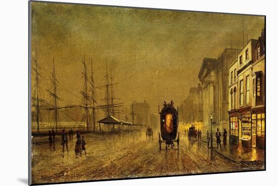 Liverpool Docks-John Atkinson Grimshaw-Mounted Giclee Print