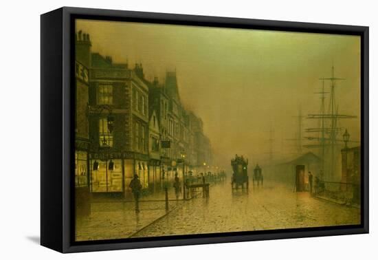 Liverpool Docks-John Atkinson Grimshaw-Framed Stretched Canvas